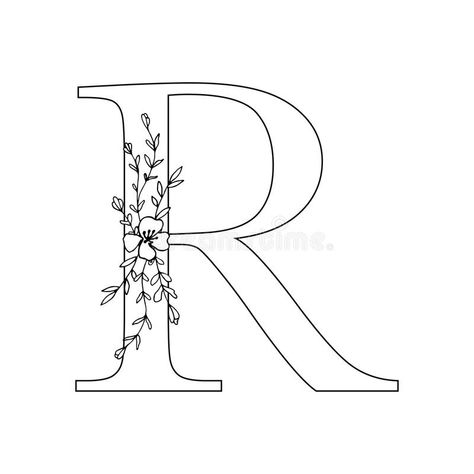 Letter R Embroidery Pattern, Pillowcase Embroidery Patterns, R Embroidery Letter, Letter R Embroidery, Letter R Design, Floral Letter Embroidery, Romantic Lettering, Letter R Monogram, R Letter Design