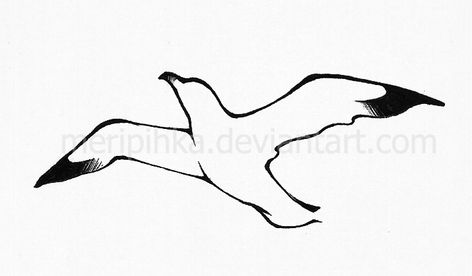 Seagull Line Tattoo, Seagull Outline Tattoo, Seagull Tattoo Design, Albatross Tattoo Design, Seagull Drawing, Seagull Tattoo, Tattoo Bird, Tattoo Now, Bird Silhouette