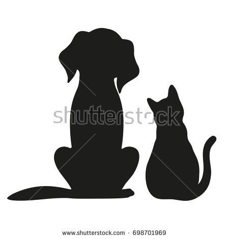 Silhouette Arte, Background Cat, Animal Line Drawings, Tattoo Dog, Wood Burning Crafts, Dog Silhouette, Cat Silhouette, Background Background, Cat And Dog