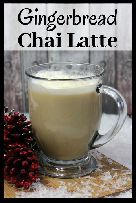 Looking for the best Starbucks Gingerbread Chai Latte copycat recipe? Wait until you try this one. No need to spend $5 a cup when you can make it at home. #Starbucks #Copycat #Gingerbread Ninja Coffee Bar Recipes, Chai Latte Starbucks, Chai Tea Latte Recipe, Chai Latte Recipe, Latte Starbucks, Iced Coffee Protein Shake Recipe, Chai Tea Recipe, Chai Recipe, Gingerbread Latte