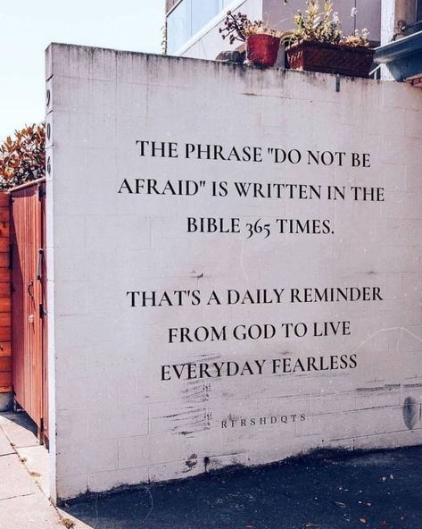 Do Not Be Afraid Bible, Obey God, Nothing To Fear, Do Not Be Afraid, Days Of The Year, Jesus Is Lord, Religious Quotes, 365 Days, Be Afraid