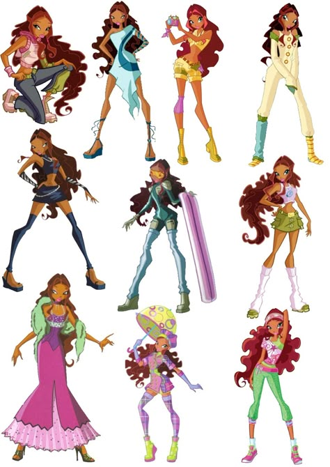 Layla Winx Fanart, Aisha Winks Club, Winx Club Outfits Aisha, Winx Aisha Outfits, Wind Club Outfits, Aisha Winx Club Outfit, Winx Club Bloom Outfits, Aisha Outfits, Winx Club Redesign