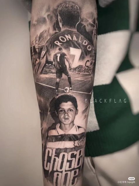 Football Tattoo, Small Meaningful Tattoos, Tattoo Lettering Fonts, Tattoo Lettering, Meaningful Tattoos, Lettering Fonts, Cristiano Ronaldo, Ronaldo, Sleeve Tattoos