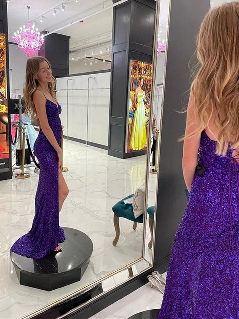 Medium Purple Prom Dresses, Simple Purple Prom Dress, Purple Graduation Dress, Purple Satin Prom Dress, Princess Stuff, Grad Ideas, Professional Dress, Prom Dresses 2017, Purple Dresses