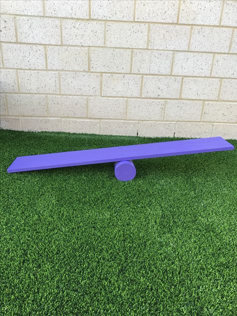 Puppy seesaw for beginner agility training - needs grip tape added Easy Diy Dog Agility Course, Diy Dog Seesaw, Agility Dog Diy, Diy Dog Agility Seesaw, Diy Dog Agility Course Backyards, Puppy Playground Diy, Dog Playground Diy, Dog Obstacle Course Diy, Diy Dog Agility Equipment