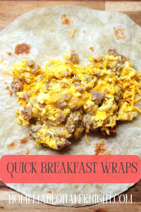 Sausage Breakfast Wrap, Sausage Wraps, Sausage Egg And Cheese Wrap, Egg Breakfast Wrap Tortillas, Sausage Egg Tortilla, Egg And Cheese Tortilla Wrap, Sausage Egg And Cheese Breakfast Tacos, Tortilla Egg Breakfast Videos, Breakfast Wraps Recipes