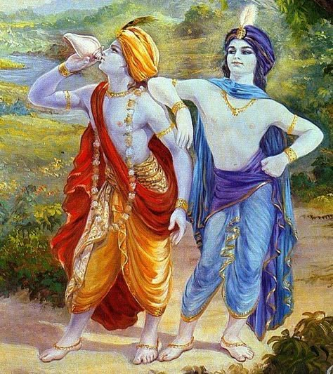 Krishna and his brother Sri Hari, Brahma Bull, Krishna Avatar, Krishna Hindu, Art Indian, Lord Krishna Hd Wallpaper, Lord Ganesha Paintings, Sri Krishna, Radha Krishna Wallpaper