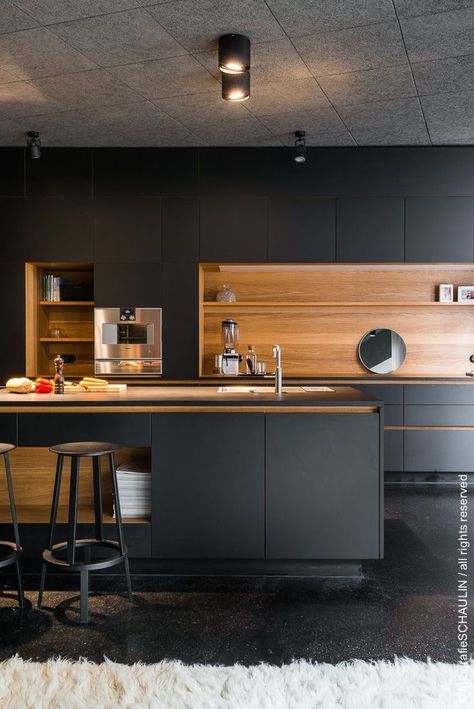 Kitchen antracit Design Interior Modern, Серая Кухня, Modern Kitchen Interiors, Kitchen Room Design, Kitchen Furniture Design, Ikea Kitchen, Kitchen Cabinet Design, Black Kitchens, Design Case