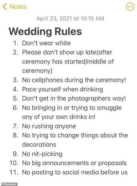 Wedding Things To Do For Guests, Rules For My Wedding, Things I Want At My Wedding, Wedding Guest Rules, Cute Wedding Things, Wedding Rules For Guests Sign, Wedding Guest List Ideas, Wedding Rules For Guests, Wedding Faqs For Guests