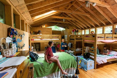 Summer Camp Room, Summer Camp Aesthetic Cabin, Camp Crestridge, Summer Camp Cabins, Summer Camp Cabin, Camp Counselor Aesthetic, American Summer Camp, Summer Camp Vibes, Summer Camp Outfits