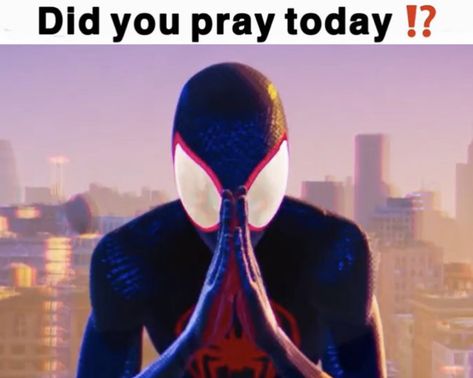 Did U Pray Today, Meme Spiderman, Spiderman Meme, Art Spiderman, Spiderman Spiderman, Miles Spiderman, Image Spiderman, Spaider Man, Miles Morales Spiderman