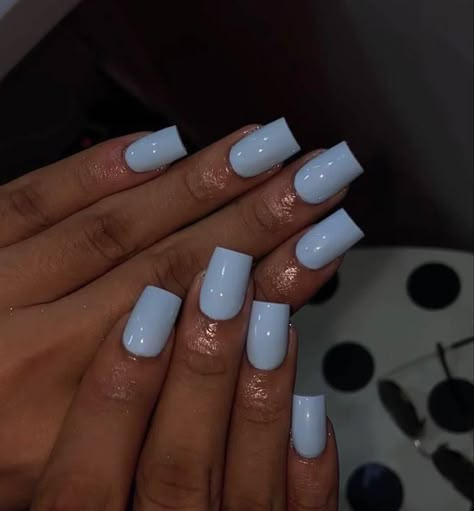 Short Solid Acrylic Nails, Short Plain Nail Ideas, Plain Gel Nails Short, Short Solid Color Acrylic Nails, Plain Acrylic Nails Square, Short Acrylic Nails Square Solid Color, Short Plain Acrylic Nails, Short Square Shape Nails, Plain White Nails