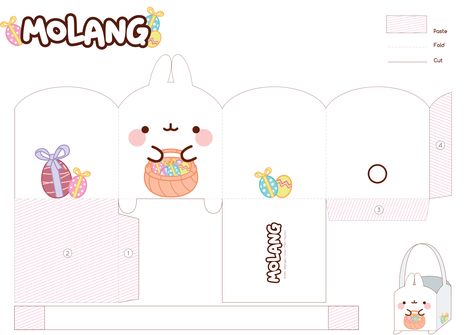 Who doesn't love Molang? Try out these adorable Easter Egg basket and box cutouts while catching an episode of Molang on #KidoodleTV now! 

#SafeStreaming #Molang Molang Paper Doll, Papercraft Molang, Easter Egg Basket, Paper Toys Template, Halloween Cans, Paper Engineering, Paper Doll House, Cute Kawaii Animals, Easy Paper Crafts Diy