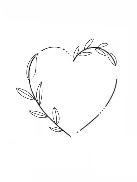 Outline Tattoo, Fine Line Tattoos, Sea Glass Art, Line Tattoos, Pyrography, Lettering Fonts, Roll On, Line Drawing, Heart Shapes