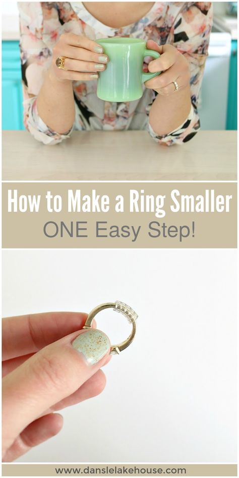 How to Temporarily Make a Ring Smaller How To Make A Ring Smaller, Ring Too Big Hack, Make A Ring Smaller, Ring Holder Diy, Ring Size Adjuster, Paper Bird, Diy Ring, Paper Craft Ideas, Resize Ring