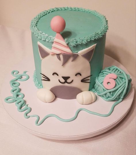 Cat Birthday Cake For Kids, Cat Themed Birthday Cake, Cat Cake Ideas, Cat Themed Cake, Paw Cake, Cat Birthday Cake, Kitten Cake, Kitty Birthday Cake, Kitten Birthday Party