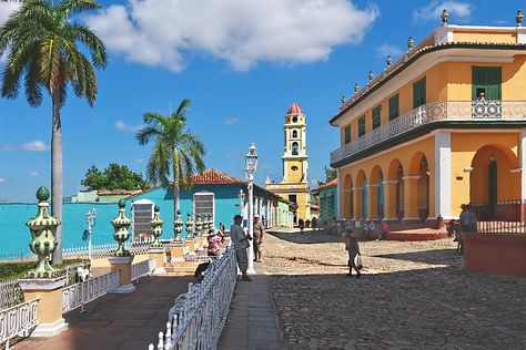 Historic center and central plaza in the lovely colonial town of Trinidad, Cuba Top Countries To Visit, Cuba Island, Cuba Photography, Trinidad Cuba, Visit Cuba, Cuba Travel, Countries To Visit, Havana Cuba, Caribbean Islands