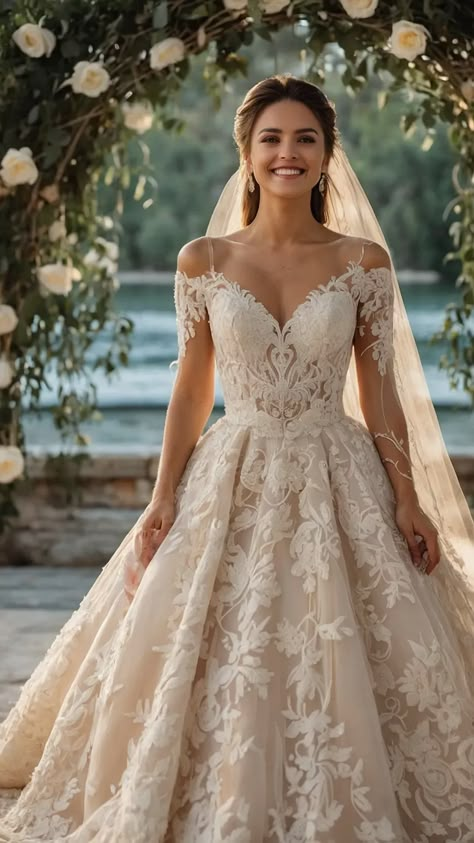 Explore 15 Simple Yet Elegant Wedding Dress Ideas for the Classy Bride** ** - TecArticles Fairy Tale Wedding Dress Fantasy Gowns, Classy Vintage Wedding Dress, Wedding Dresses Romantic Elegant Bridal Gowns, Fairy Tale Wedding Dress Romantic, Fantasy Inspired Wedding Dress, Wedding Gown Vintage Classy, Fairy Inspired Wedding Dress, Princess Ballgown Wedding Dresses, Wedding Gown Ideas Classy