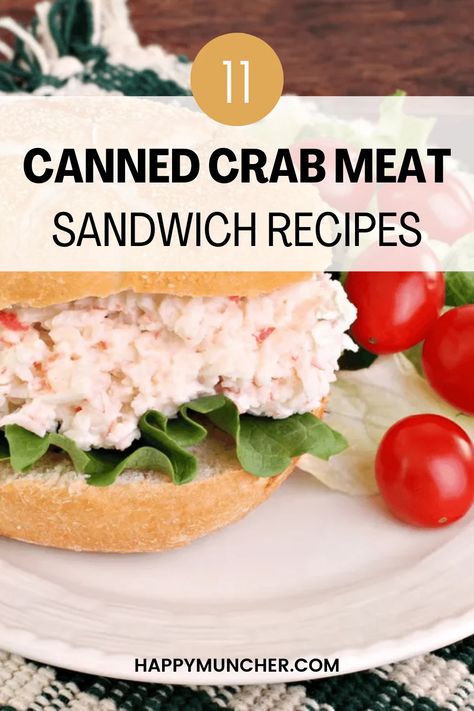 11 Canned Crab Meat Sandwich Recipes – Happy Muncher Crab In A Can Recipes, White Crab Meat Recipes, Crab Sandwiches, Crab Meat Dinner Recipes, Can Crab Recipes, What To Do With Canned Crab Meat, Can Crab Meat Recipes Easy, Recipes For Canned Crab Meat, Recipes With Canned Crab Meat