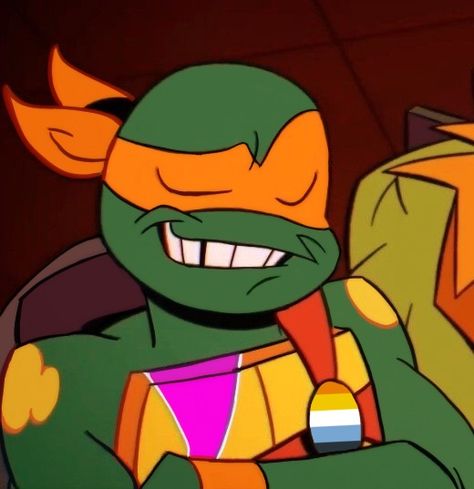 Mikey Dr Delicate Touch, Mikey Rottmnt Icon, Dr Delicate Touch, Mikey Rottmnt, Tmnt Rise, Ninja Turtle Pumpkin, Mestre Splinter, Aro Ace, 30 Day Art Challenge