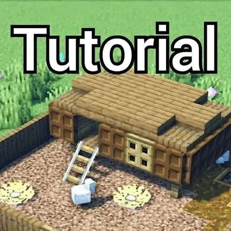 Minecraft Petting Zoo Ideas, Minecraft Animal Shelter Ideas, Minecraft Small Builds Ideas, Chicken Pen Minecraft Ideas, Chicken Farm Design Minecraft, Minecraft Chicken Coop Design, Petting Zoo Minecraft, Minecraft Hen House, Animal Pens Minecraft Ideas