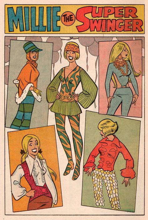 Millie The Model, 1960’s Fashion, 60’s Style, Pin Up Posters, 70’s Fashion, Read Comics Online, Malibu Barbie, Read Comics, Archie Comics