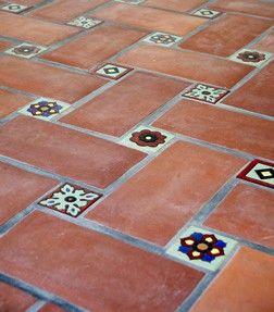 Mission Tile West, Internal Decoration, Terra Cotta Tile, Spanish Homes, Mission Tile, Backsplash Patterns, Design Marocain, Modern Flooring, Patio Tiles