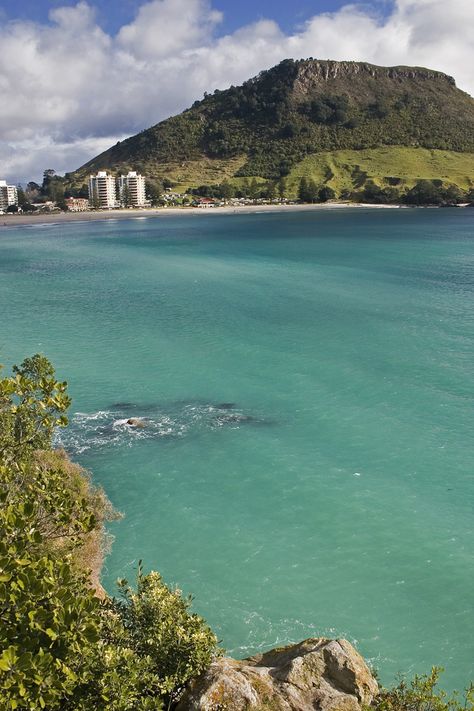 Tauranga New Zealand, Mount Maunganui, New Zealand Landscape, Beach Landscape, New Zealand Travel, New Caledonia, South Island, Small Island, Turquoise Water