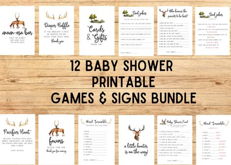 Hunting Baby Shower Games Printable, A Little Deer Baby Shower Signs Digital, Boy Baby Shower, A Little Buck Is On The Way Baby Shower, F6 Oh Deer Baby Shower Boy, Hunting Theme Baby Shower Ideas, Hunter Baby Shower, Deer Baby Shower Boy, Hunting Baby Shower Theme, Spring Baby Shower Themes, Summer Baby Shower Themes, Gender Neutral Baby Shower Themes, Baby Shower Garcon