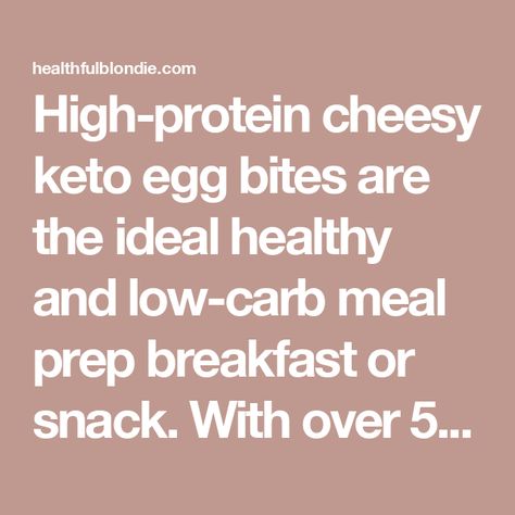 High-protein cheesy keto egg bites are the ideal healthy and low-carb meal prep breakfast or snack. With over 5 flavor variations! Keto Egg Bites, Cupcakes Homemade, Mini Breakfast, Egg Muffins Breakfast, Desserts Cupcakes, Low Carb Meal Prep, Prep Breakfast, Breakfast Meals, Egg Bites