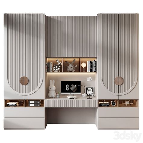 Furniture composition 741 - Wardrobe - 3D model Kids Bedroom Furniture Design, Unique Bedroom Design, Luxe Bedroom, Wardrobe Interior, Kids Room Interior Design, Wardrobe Door Designs, Bedroom Cupboard Designs, Wardrobe Interior Design, Wardrobe Designs