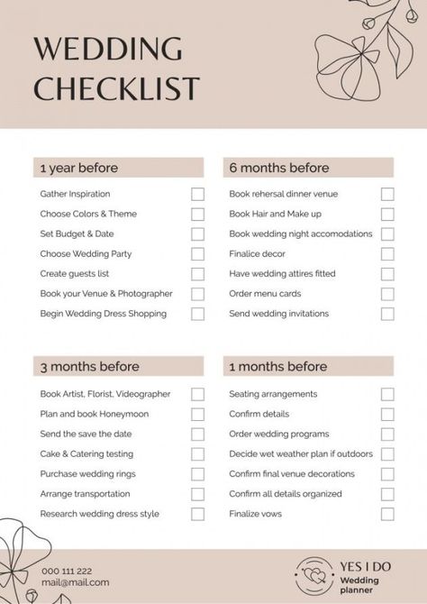 editable customize and get this minimalist yes i do wedding planner checklist template yes or no checklist template examples Yes I Do Wedding, Wedding Checklist Timeline, Wedding Checklist Detailed, Wedding Checklist Budget, Cleaning Checklist Template, Wedding Checklists, Wedding Planner Checklist, Bear Wedding, Wedding Planning Guide