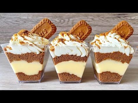 Lotus Biscoff Dessert Cups - NO BAKE Dessert. Very Easy and Yummy! - YouTube Lotus Biscoff, Dessert Cups, No Bake Desserts, Lotus, The Creator, Baking