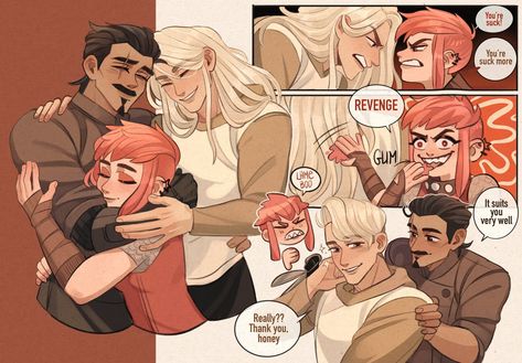 Nimona Fan Art Ambrosius, Nimona Comic, Best Ship, My Idol, Gay Dads, Little Doodles, Nice Art, Pinturas Disney, Comic Movies