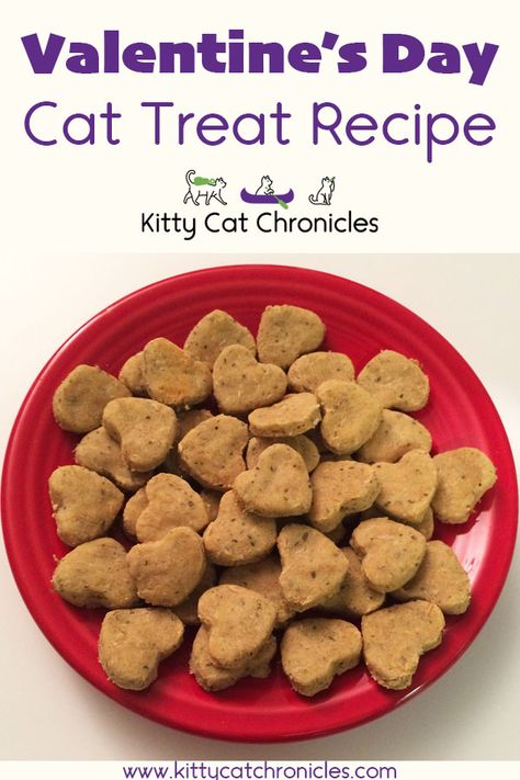 Homemade Cat Treats, Homemade Cat Treats Recipes, Diy Cat Treats, Homemade Pet Treats, Pet Treats Recipes, Homemade Cat Food, Chicken Cat, Valentines Day Cat, Cat Snacks