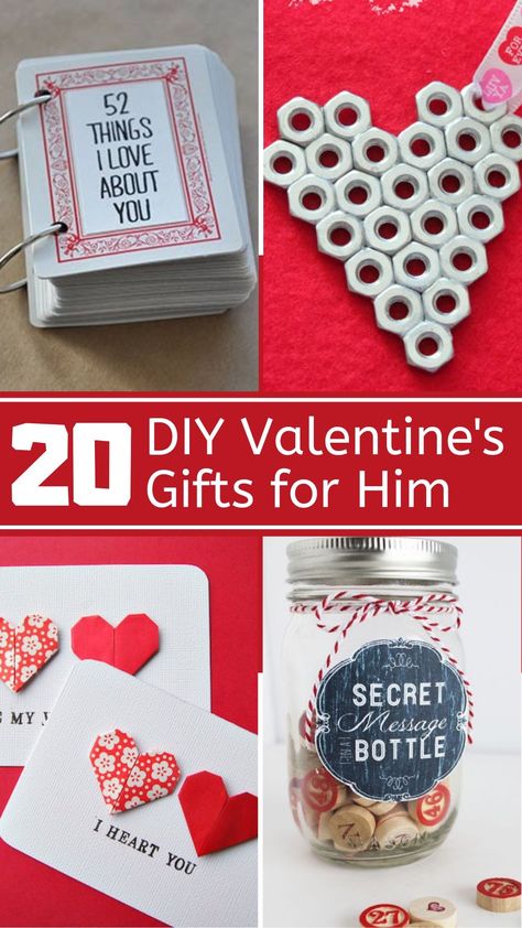 20 DIY Valentines Day Gifts For Him Diy Valentine's Gifts, Payton Manning, Valentine's Gifts For Him, Diy Valentines Gifts For Him, Valentijnsdag Diy, Diy Valentines Day Gifts, Diy Valentine Gifts For Boyfriend, Homemade Valentines Gift, Diy Valentines Day Gifts For Him