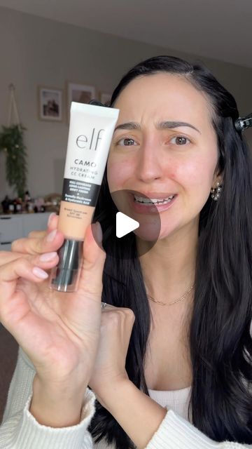 Gisele Ayora on Instagram: "New @elfcosmetics Camo Hydrating CC cream💦 I'm in 210N 🤩PERFECT light neutral shade. It’s infused with vitamin B5, plus tremella mushroom, & hyaluronic acid. It felt hydrating and my skin looked plumped. Covered up all my redness and hyperpigmentation. I added light powder to set.  __ I'm recovering from an eczema flareup so it didn't work so well under my eyes. It kept creasing. That felt like more of a Me problem though 🙃. __ #elfcamocccream #hydratingmakeup #dryskinmakeup #rosaceamakeup #elfcosmetics" How To Apply Cc Cream Makeup Tutorials, Elf Camo Cc Cream Swatches, Cc Cream Makeup Look, Elf Cc Cream, Tremella Mushroom, Dry Skin Makeup, Hydrating Makeup, E.l.f. Cosmetics, Elf Makeup