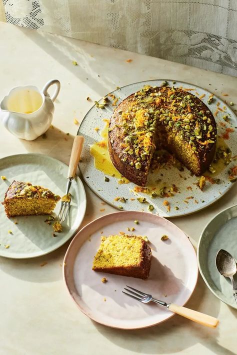 Theo Randall's Polenta, Pistachio and Orange Cake • The Home Page Italian Pantry, Orange Polenta Cake, Pistachio Cake Recipe, Polenta Cake, Polenta Cakes, Pistachio Cake, Orange Cake, Vegan Life, Gluten Free Baking