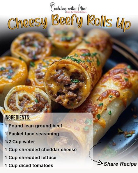 Cheesy Beefy Rollups, Cheesy Beef Roll Ups, Beef Roll Ups, Pizza Sandwich Recipe, Meat Rolls, Beef Roll, Shredded Cheddar Cheese, Crust Pizza, Southern Food