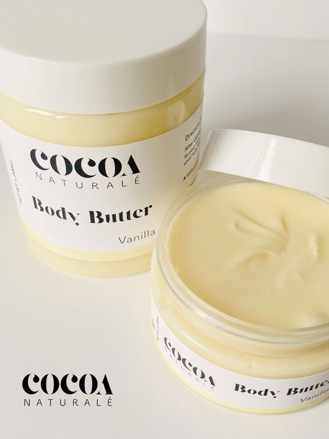 Sweet Vanilla Body Butter Cream | Whipped Butter Body Butter | Shea Butter and Cocoa Butter | Butter Body Cream, Vanilla Body Butter, Whipped Butter, Cosmetic Packaging Design, Shower Skin Care, Vanilla Essential Oil, Pretty Skin Care, Shea Body Butter, Vanilla Fragrance