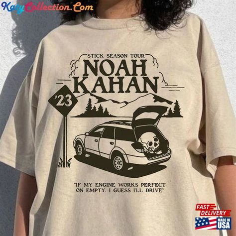 Noah Kahan Design, Noah Kahan Shirt, Noah Kahan Concert Outfit, Folk Malone, Noah Kahan Stick Season, Europe Packing, Stick Season, Outfit Planning, Seasons Posters