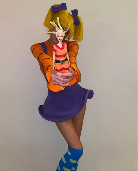 Angelica And Cynthia Costume, Angelica Pickles Costume, Angelica Costume, Costumes For Women Diy, Nickelodeon Costumes, Warm Halloween Costumes, Lorax Costume, Different Halloween Costumes, Creative Halloween Costume Ideas