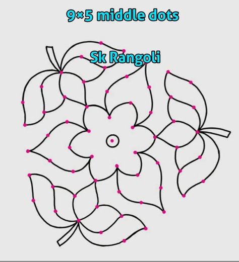 Dot Kolam Designs With Colors, Lakshmi Kolam, Simple Rangoli With Dots, Pattern Design Drawing, Easy Rangoli Designs Videos, Very Easy Rangoli Designs, Rangoli Designs Photos, Rangoli Designs Simple Diwali, Rangoli Simple