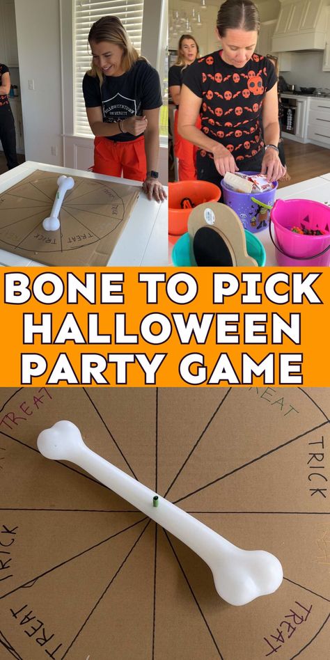 This bone to pick Halloween game is great for adults party ideas, for kids, for teens, and more! You could even use it for a classroom party for preschool or elementary school! Game For Halloween Party, Ideas For A Halloween Party, Kids Halloween Carnival Games, Halloween Games For Trick Or Treaters, Fall Party School Ideas, School Halloween Games Elementary, Kids Halloween Activities Party Ideas, School Harvest Party Ideas, Halloween Activities For Party