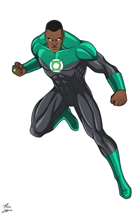 Green Lantern John Stewart, John Stewart Green Lantern, Earth 27, Green Lanterns, Phil Cho, Comic Inspiration, John Stewart, Lantern Corps, Green Lantern Corps