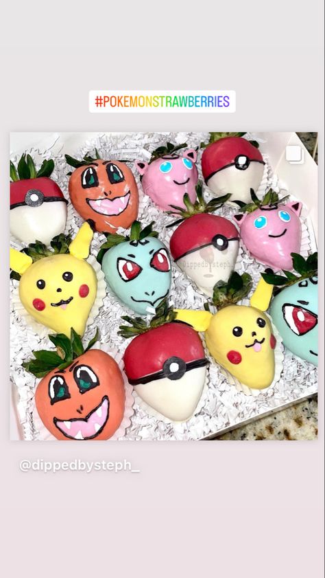 Pokemon Strawberries, Pokemon Chocolate Covered Strawberries, Covered Strawberries, Chocolate Strawberries, Chocolate Covered Strawberries, Chocolate Covered, Great Recipes, Pokemon, Baby Shower