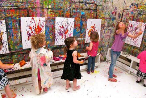 Childrens Art Studio, Kids Art Studio, 4 Cats, Kids Workshop, Art Studio Space, Kids Art Class, Open Art, Cats Art, Painting Studio