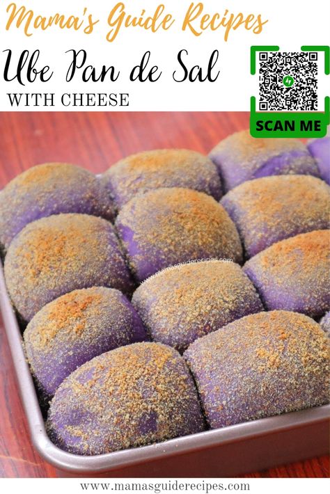 Cheese Pandesal Recipe, Sweet Potato Rolls Recipe, Ube Recipe, Filipino Bread Recipe, Filipino Bread, Pandesal Recipe, Sweet Potato Rolls, Pizza Roll Recipe, Ube Recipes