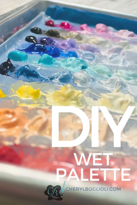 Diy Paint Palette, Acrylic Palette, Paint Diy, Tray Diy, Pallet Painting, Tracing Paper, Painted Boxes, Paint Palette, Wax Paper