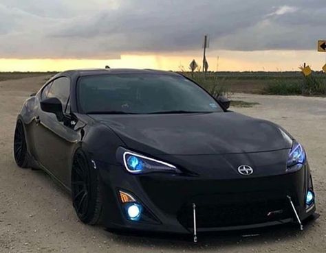 #Scion_FRS #Modified #BlackOnBlack Scion Cars, Gt 86, Rocket Bunny, Scion Frs, Toyota Gt86, Toyota 86, Street Racing Cars, Import Cars, Car Mods